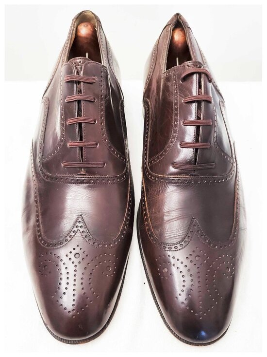 Artioli Vittorio Ricci Men\'s Brown Leather Wingtip Shoes HANDMADE Italy 10.5 main image 11